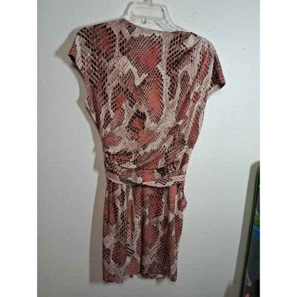 Jennifer Lopez Dress Faux Wrap Y2K Business Casual Snake Animal Print Size Small - Picture 5 of 7